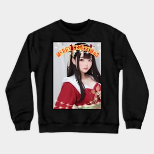 Merry Christmas Anime Girl Cosplay Xmas Cute Christmas Girl Crewneck Sweatshirt